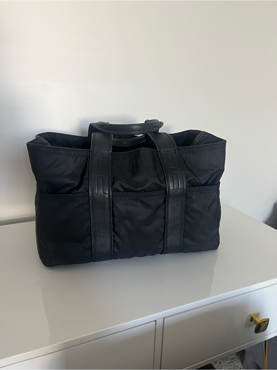 Hermes Handbags - Hermes Alcapulco MM black tote bag 1990s-2000